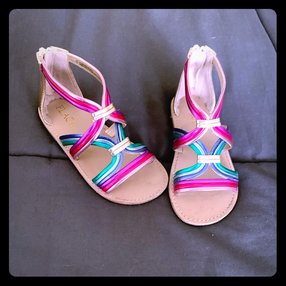 Girls metallic sandals